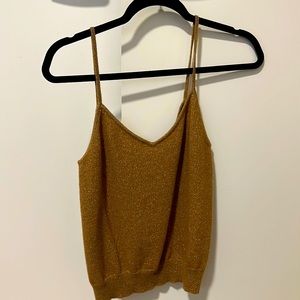 Demylee x j crew S cashmere gold top